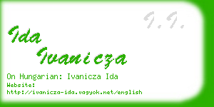 ida ivanicza business card